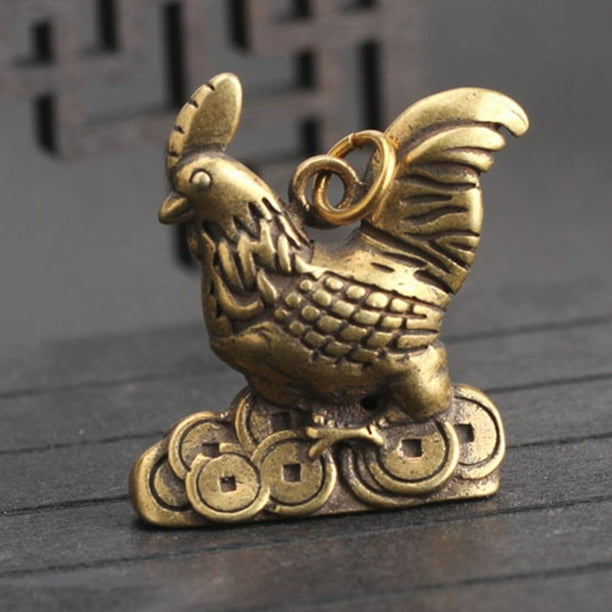7"Chinese Pure Silver Carving Money Wealth Yuanbao Chicken Animal Statue Antique 7"Chinese Pure Silver Carving Money Wealth Yuanbao Chicken Animal Statue Antique